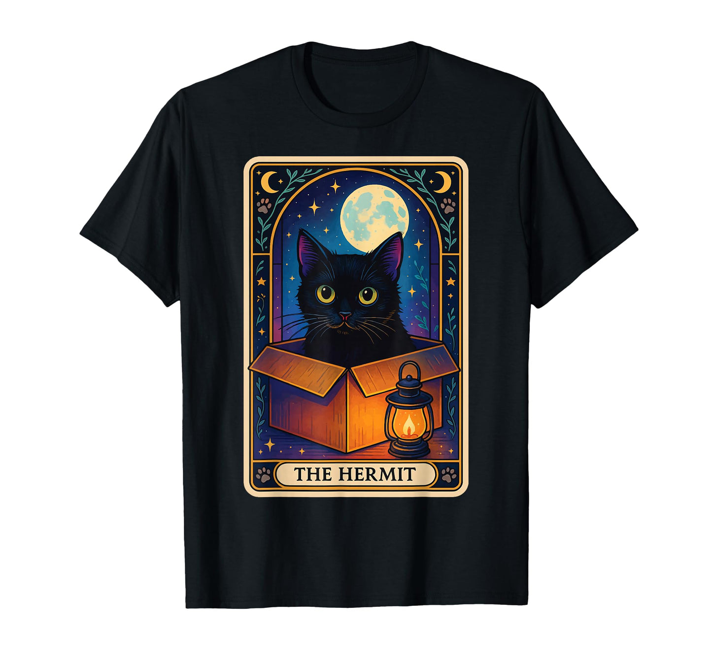 The Hermit Cat Tarot Card T-Shirt