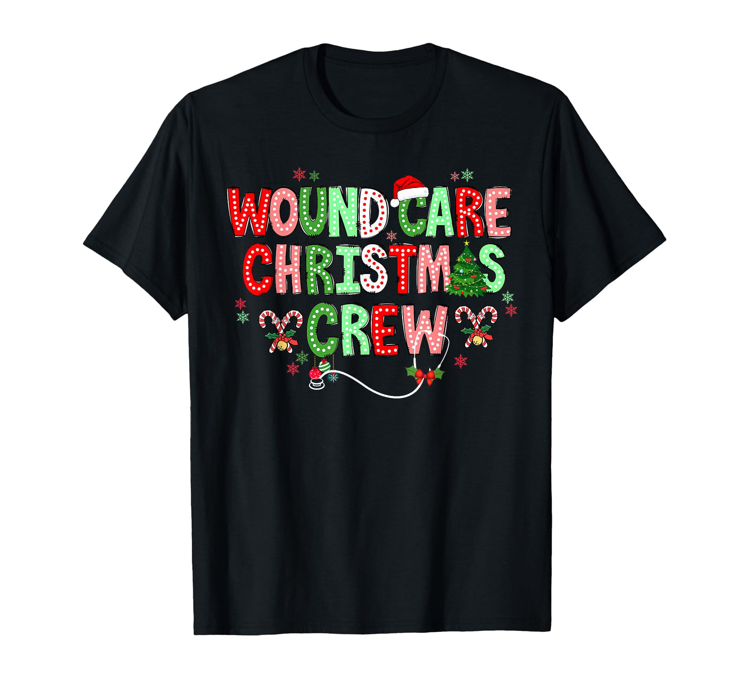Christmas Wound Care Nurse Crew Wound Nursing NP RN Xmas T-Shirt