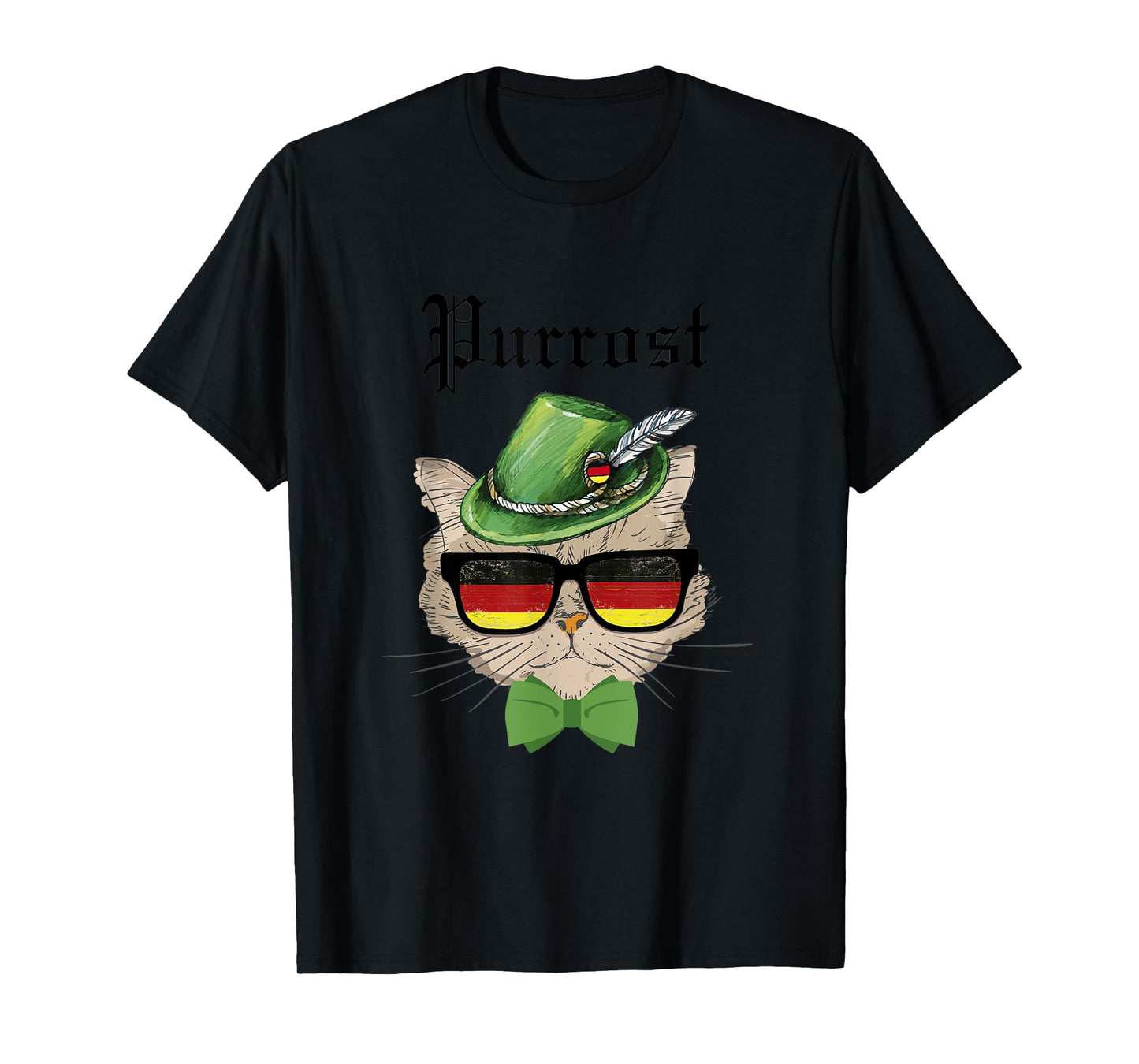 Purrost cat Bavarian Alpine Hat Funny German Oktoberfest T-Shirt