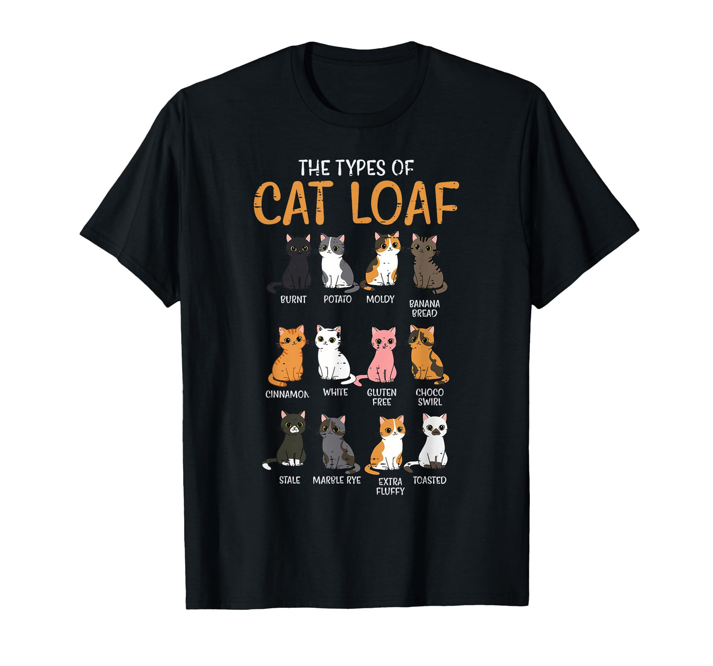 Types of Cats Kawaii Kitten Cat Women Girls Kids Men T-Shirt