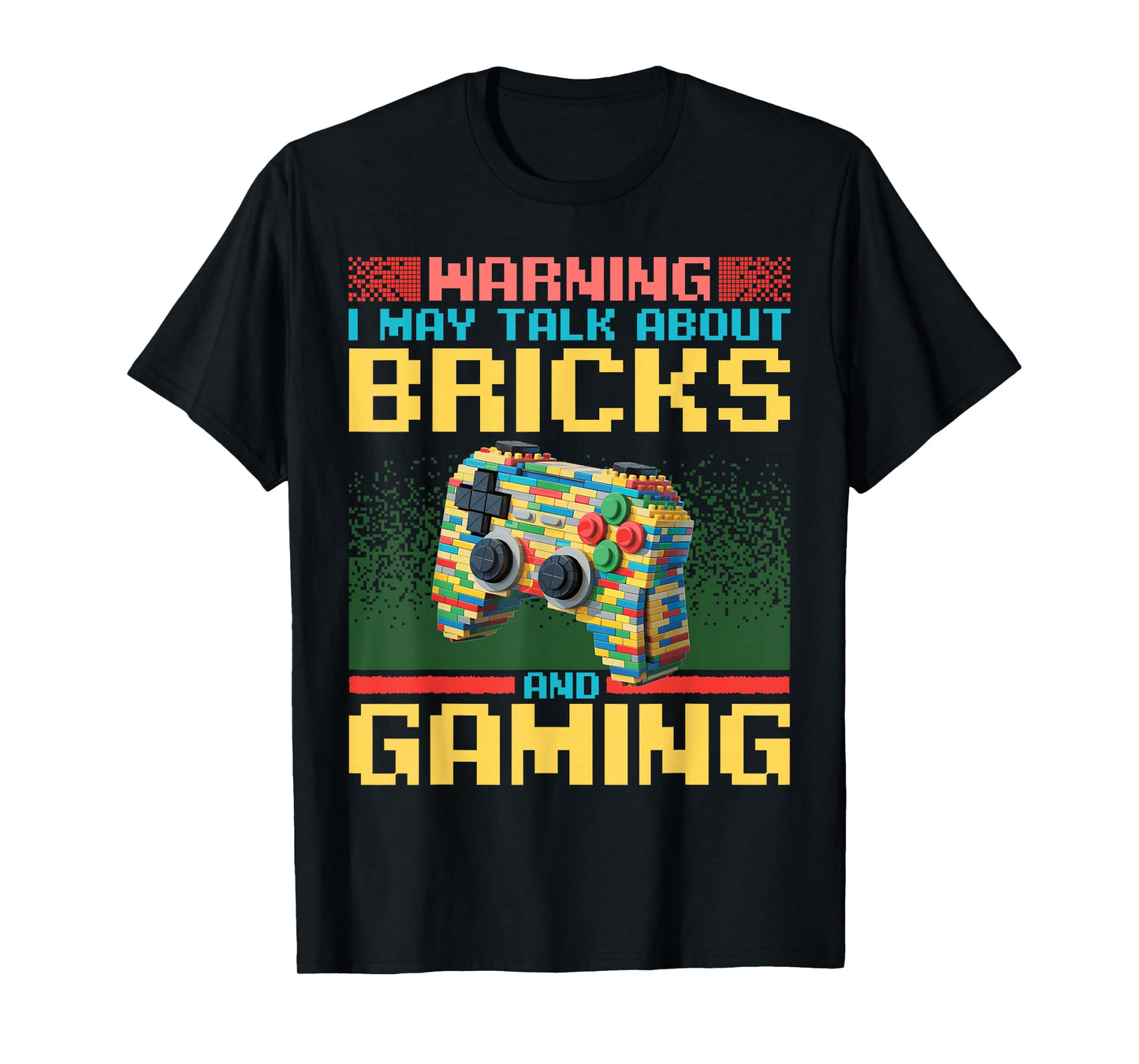 Building Blocks Gamer Gaming Brick Builder T-Shirt