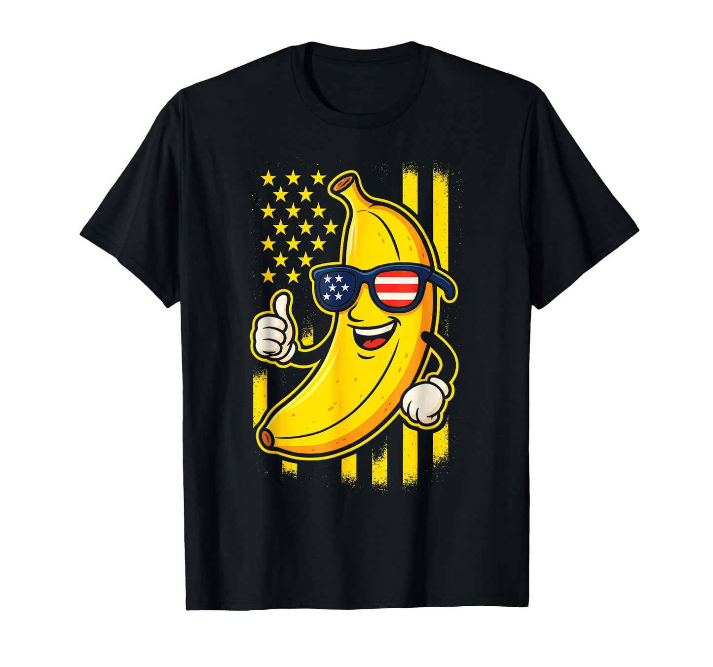 Dabbing Banana Retro American Flag Banana Lover Boys Kids T-Shirt