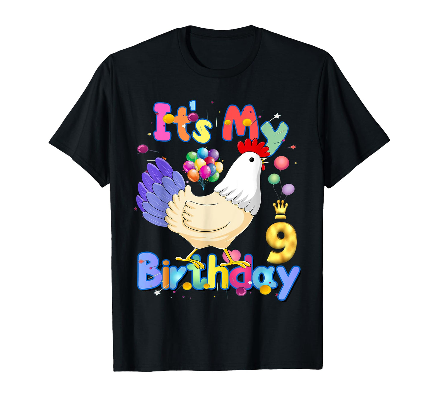 It's My Birthday 9 Chicken for Girls Chicken Dabbing Party T-Shirt