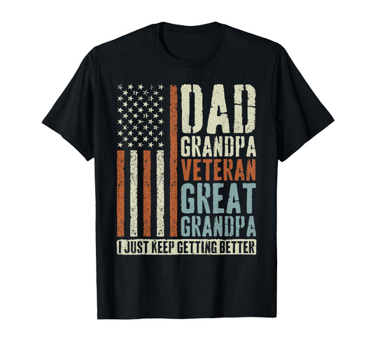 Dad Grandpa Veteran Great Grandpa T-Shirt
