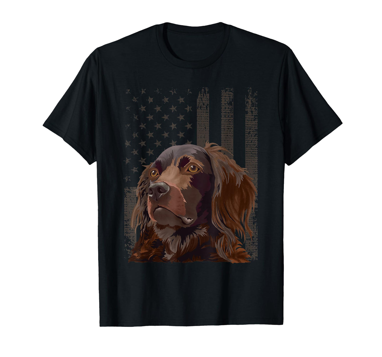 American Flag Boykin Spaniel 4th Of July T-Shirt
