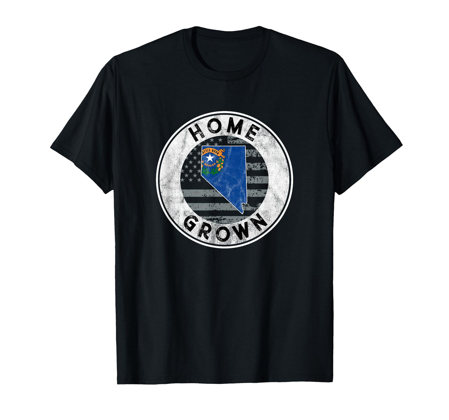 Nevada Native Home Grown Quote State American Flag Pride NV T-Shirt