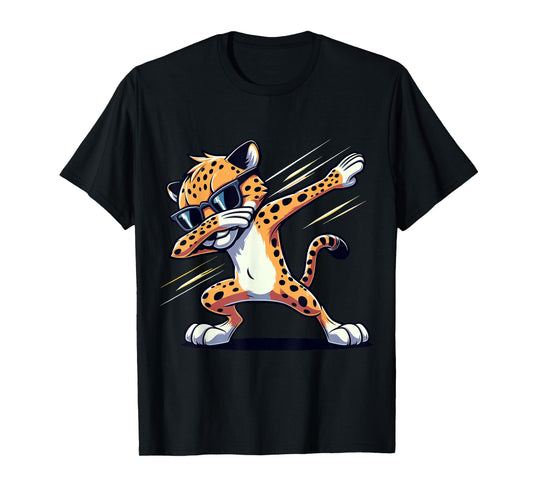 Dabbing Cheetah Sunglasses Cheetah Animal T-Shirt