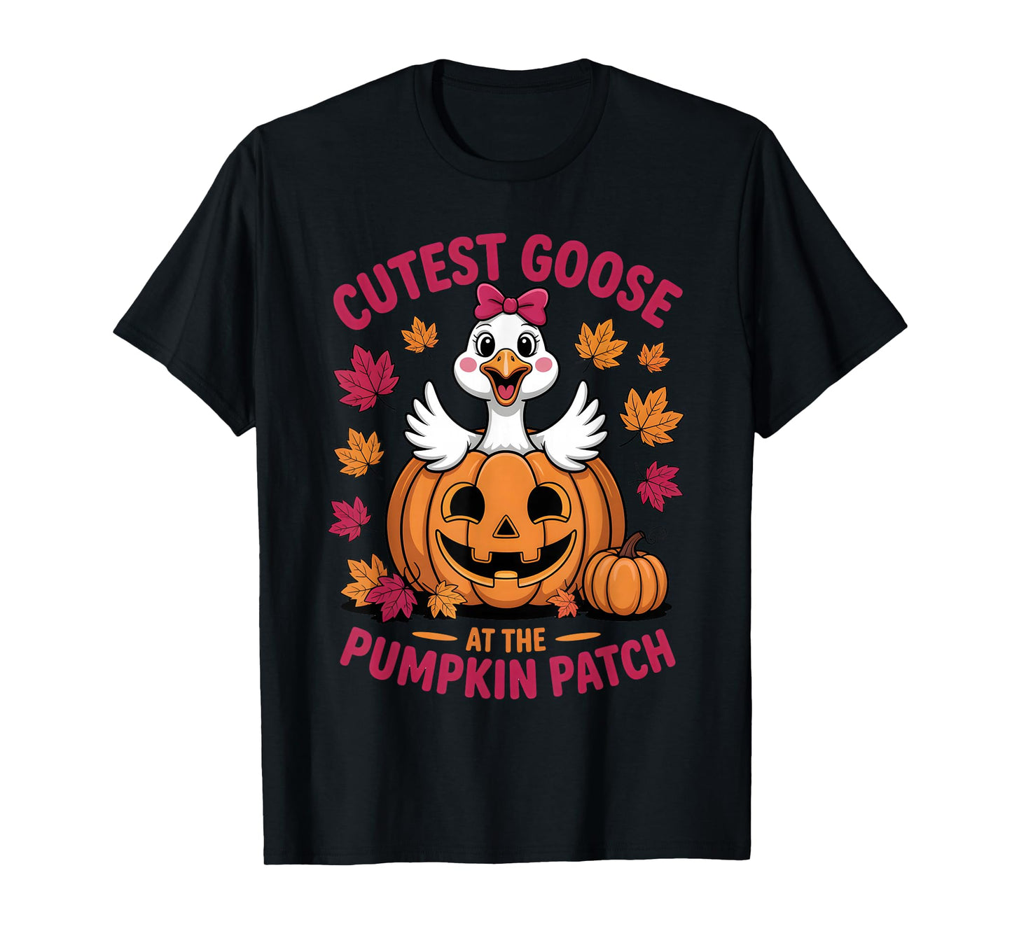Cutest Goose at The Pumpkin Patch Funny Fall Thanksgiving T-Shirt