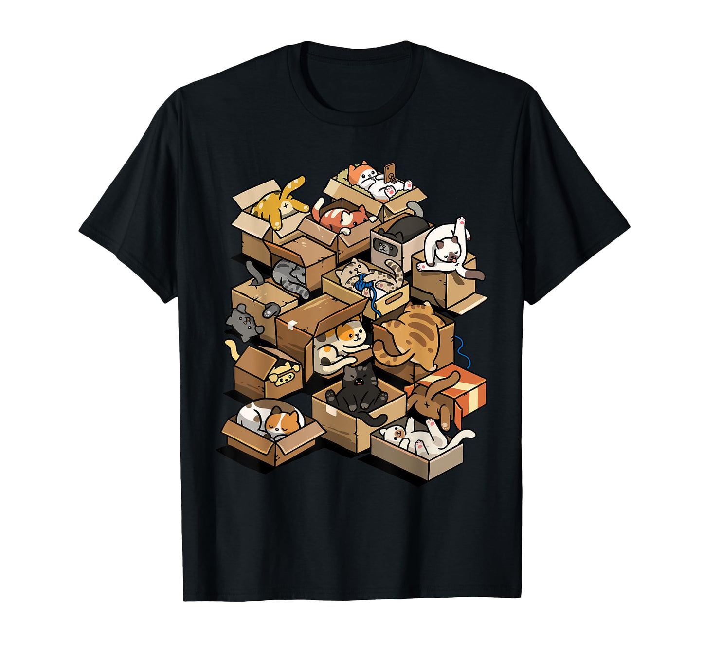 Kawaii Cardboard Cat Kitten Funny Cat Meme Cat Lover Owner T-Shirt