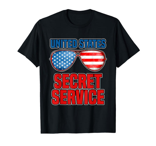 Patriotic Secret Service United States Sunglasses T-Shirt