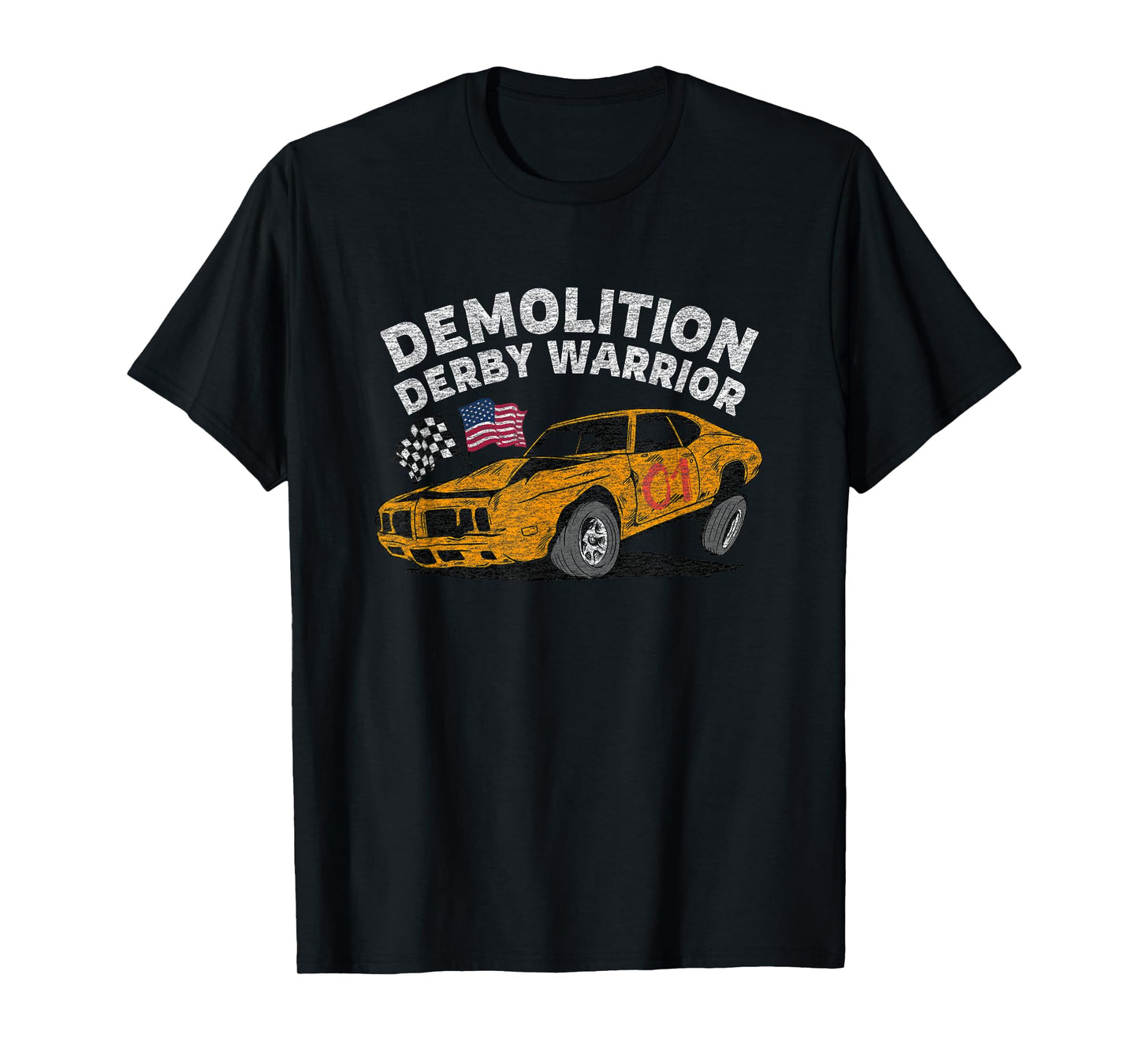 Demolition Derby Car Driver Vintage Graphic T-Shirt