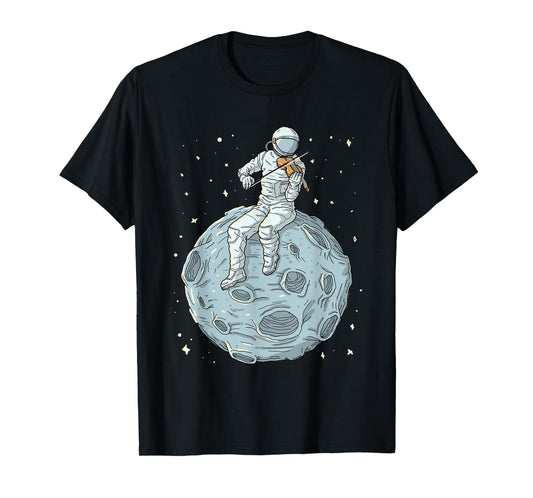 Astronaut Violin Player Violinist Viola Classical Music T-Shirt