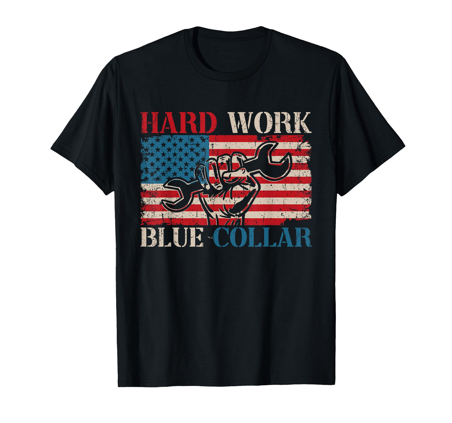 American Roughneck Mechanic Blue Collar Worker T-Shirt