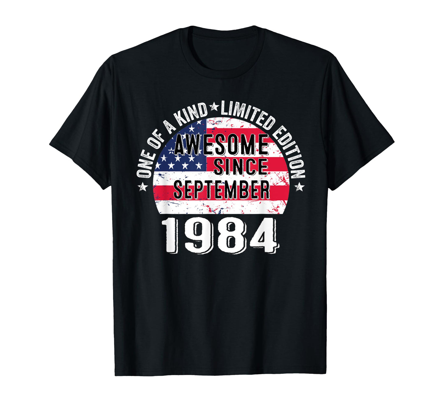 Awesome Since September 1984 Vintage 38 Years Old USA Flag Women Kids Men T-Shirt