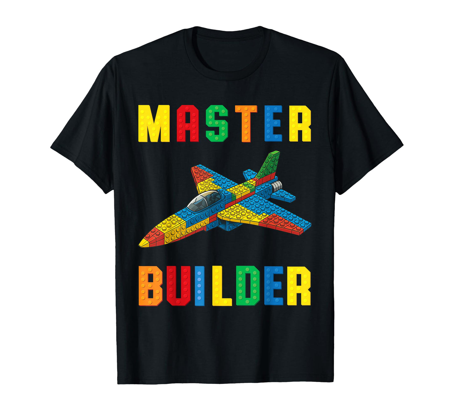 Funny Family Master Builder Building Bricks Blocks Kids Boys T-Shirt