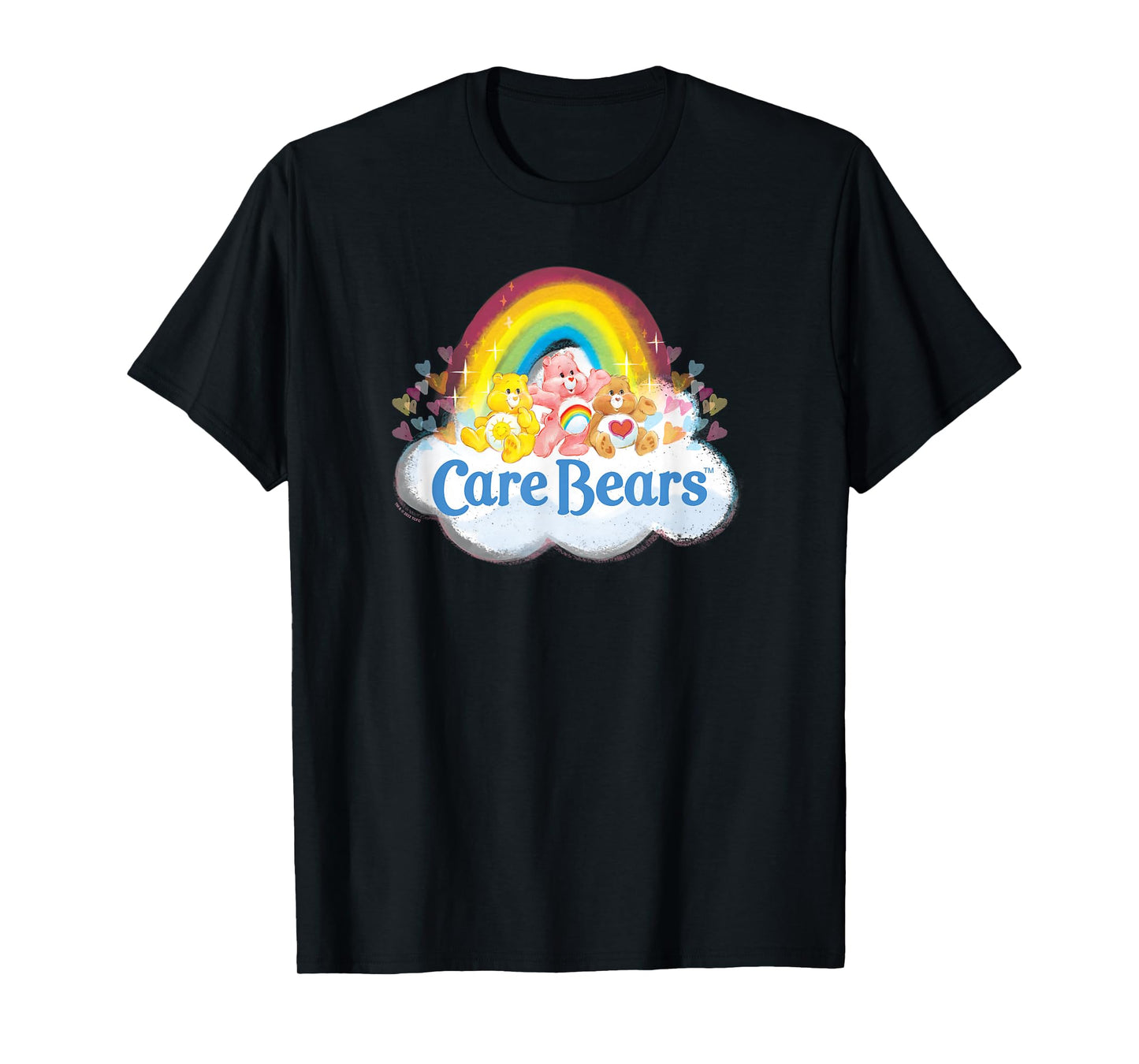 Care Bears Vintage Rainbow Cheer Bear Sweet Group Logo T-Shirt