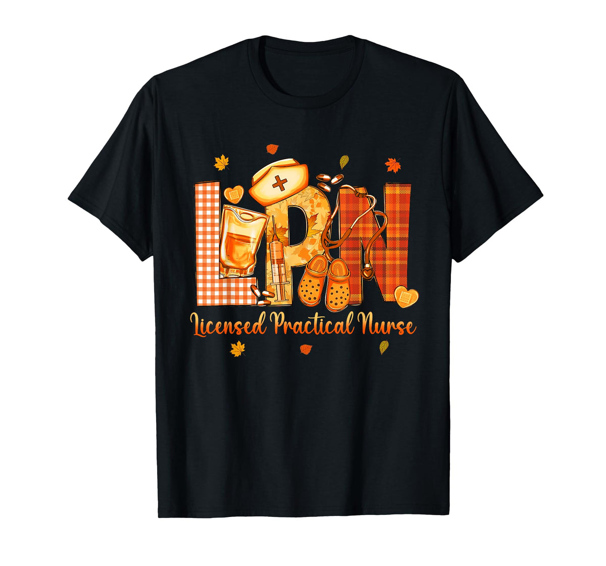 LPN Licensed Practical Nurse Fall Pumpkin Nursing Healthcare T-Shirt