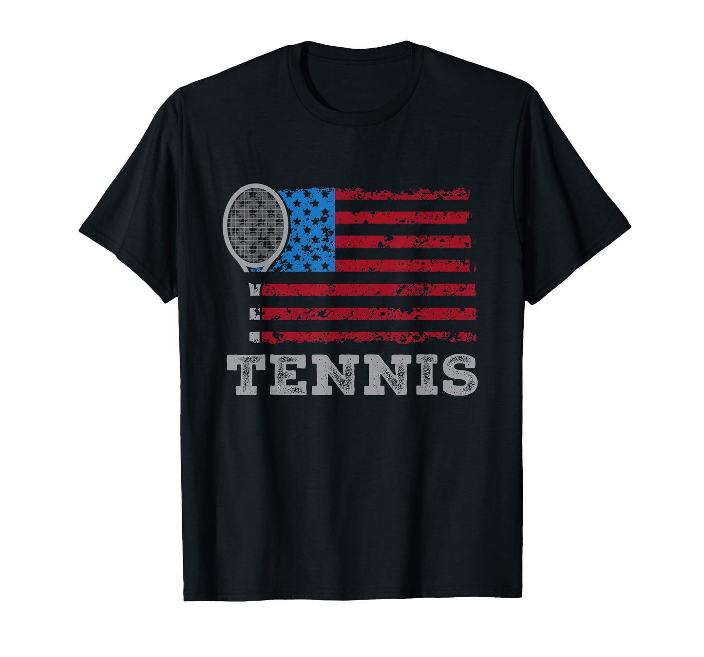 USA Flag Tennis Mens Womens US Tennis Lover Team Sport T-Shirt