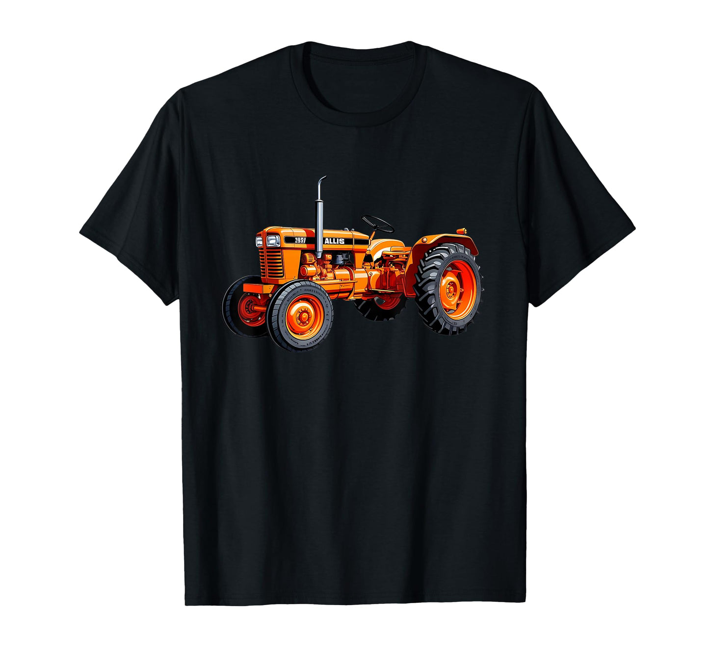 Classic Orange Tractor Retro Farming Design T-Shirt