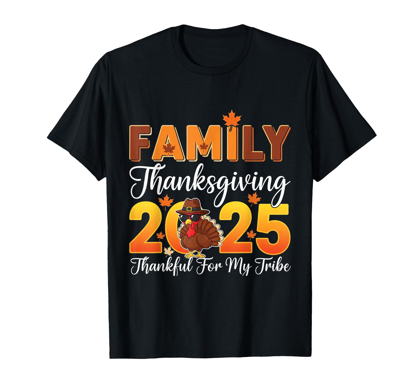 Family Thanksgiving 2025 Crew Dabbing Turkey Group Matching T-Shirt