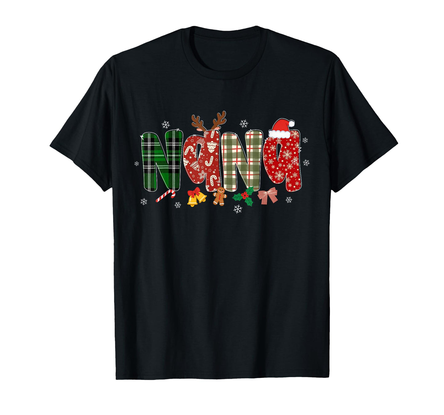 Nana Christmas Festive Grandma Costume Xmas Family Matching T-Shirt