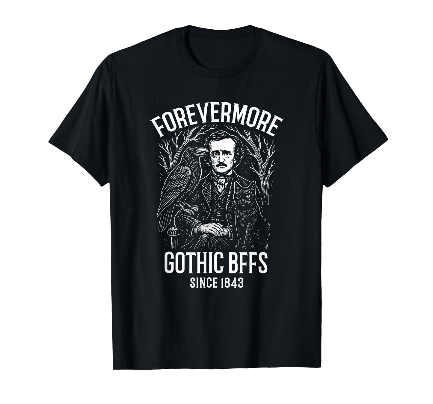 Edgar Allan Poe Forevermore Gothic BFFs T-Shirt