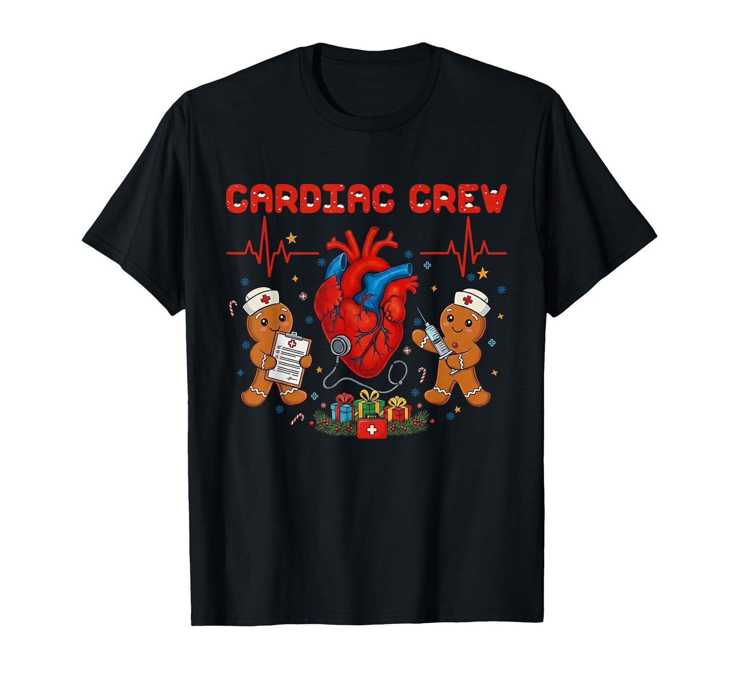 Cardiac Christmas Crew Techs Secretary T-Shirt
