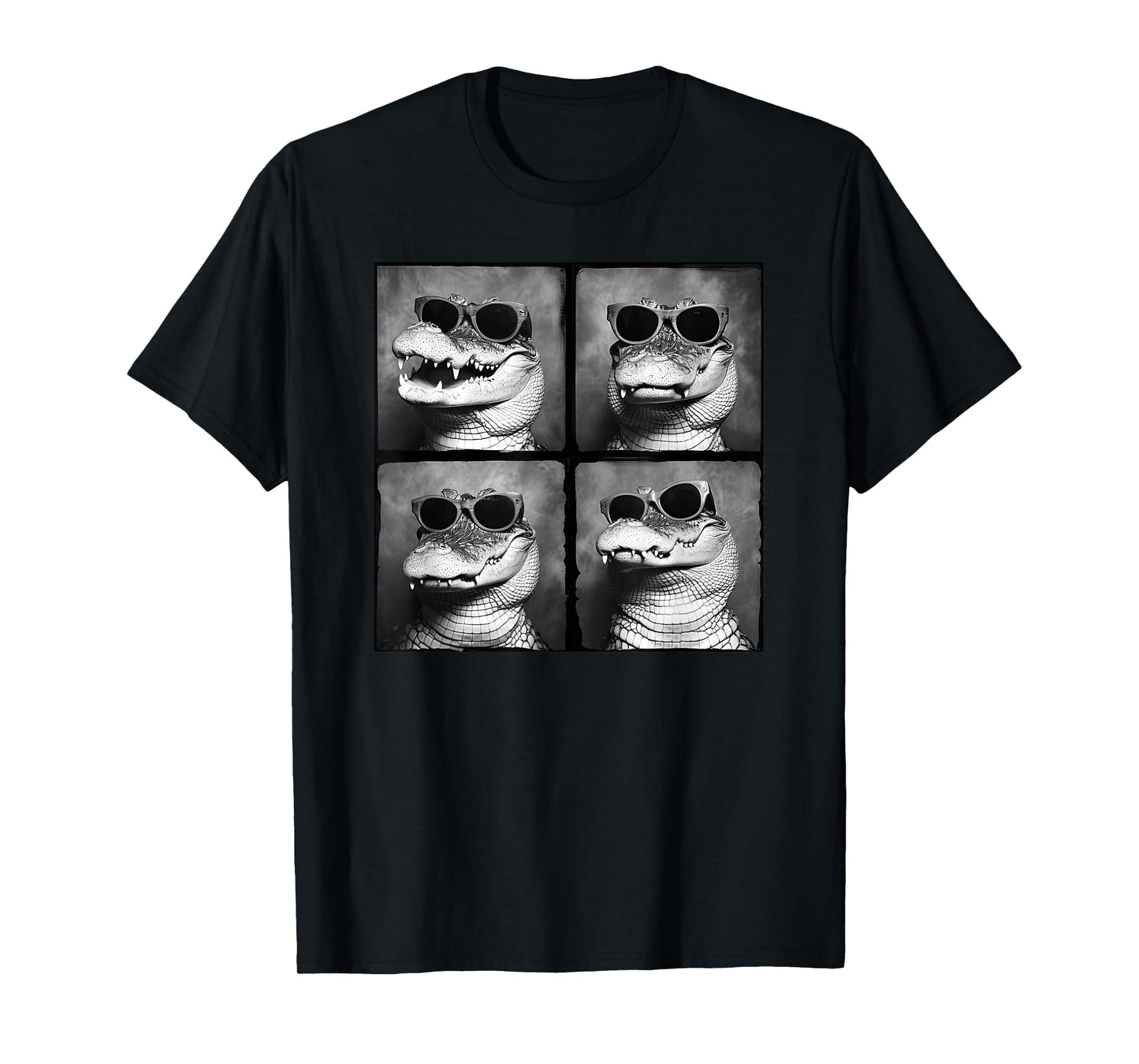 Funny Crocodile in Sunglasses Quirky Alligator Funny Gator T-Shirt