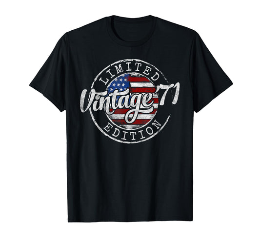 Vintage 1971 54th Birthday Gifts for Men Women 54 Year Old T-Shirt