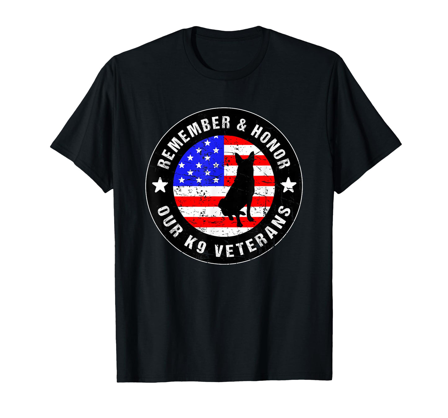 Remember & Honor Our K9 Veterans - US Military Dog T-Shirt