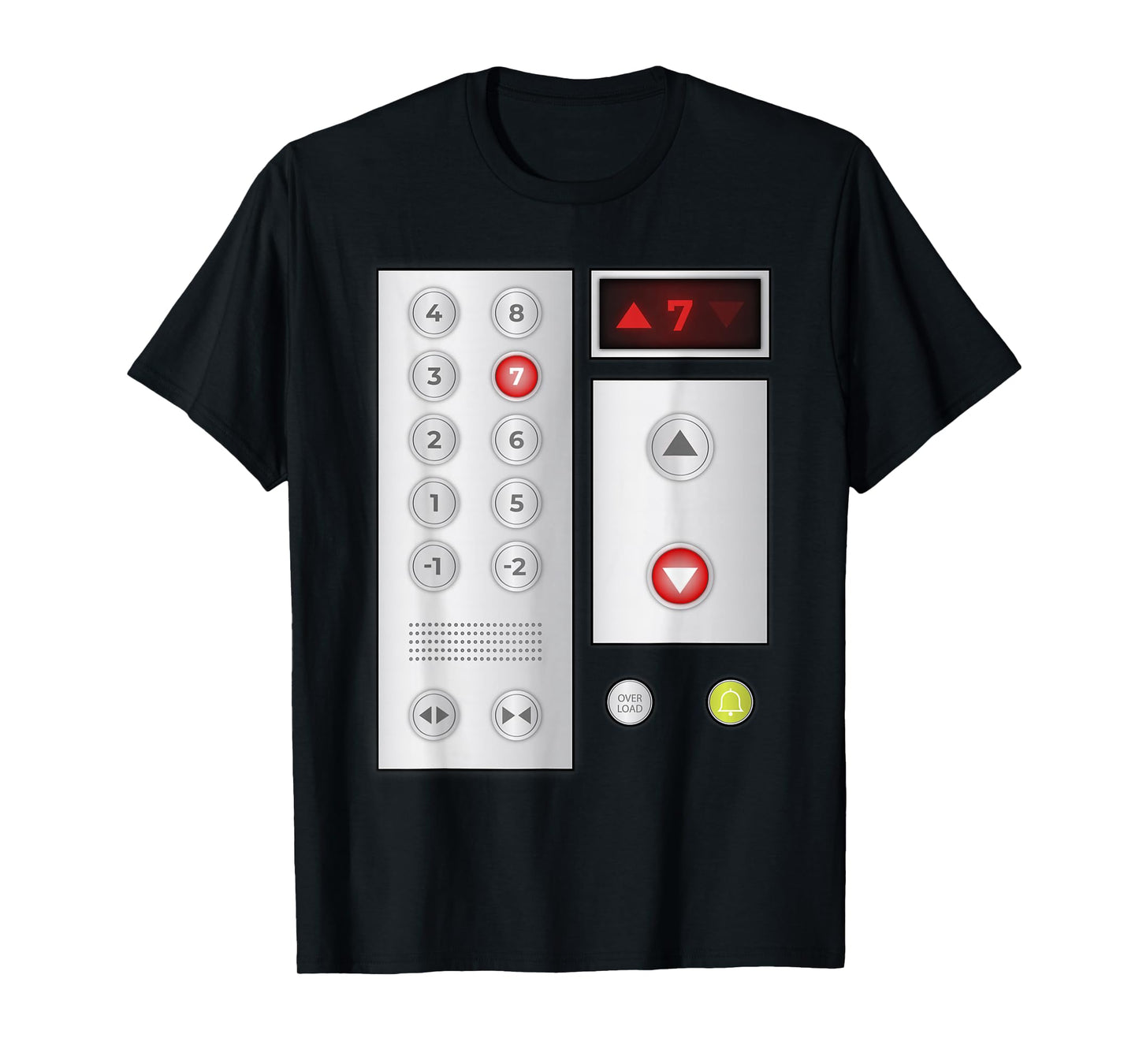 Cool Elevator Buttons Art Men Women Lift Halloween Costume T-Shirt