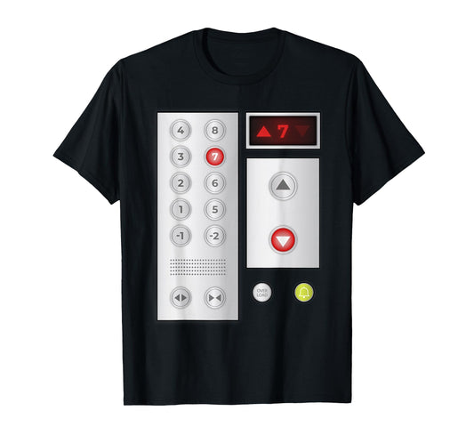 Cool Elevator Buttons Art Men Women Lift Halloween Costume T-Shirt