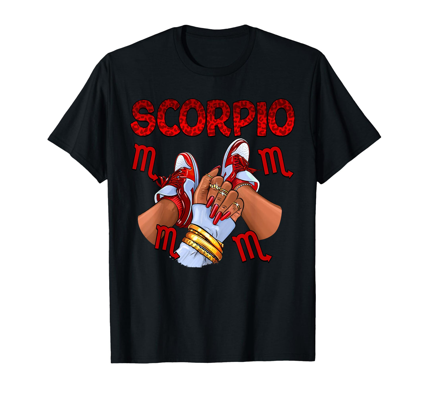 Scorpio Queen Birthday Women Sneakers Zodiac Sign Bday T-Shirt