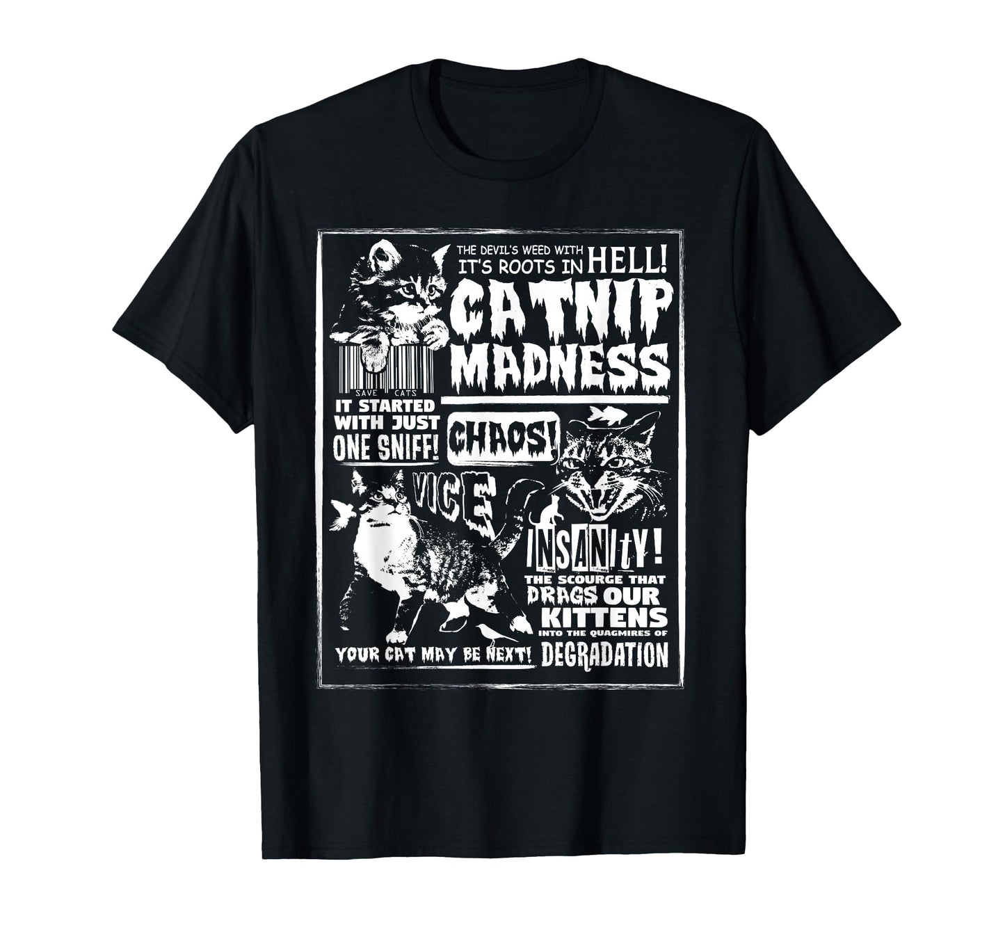 Catnip Madness Cute Kitten Cat Lover Gift for Cat Owners T-Shirt