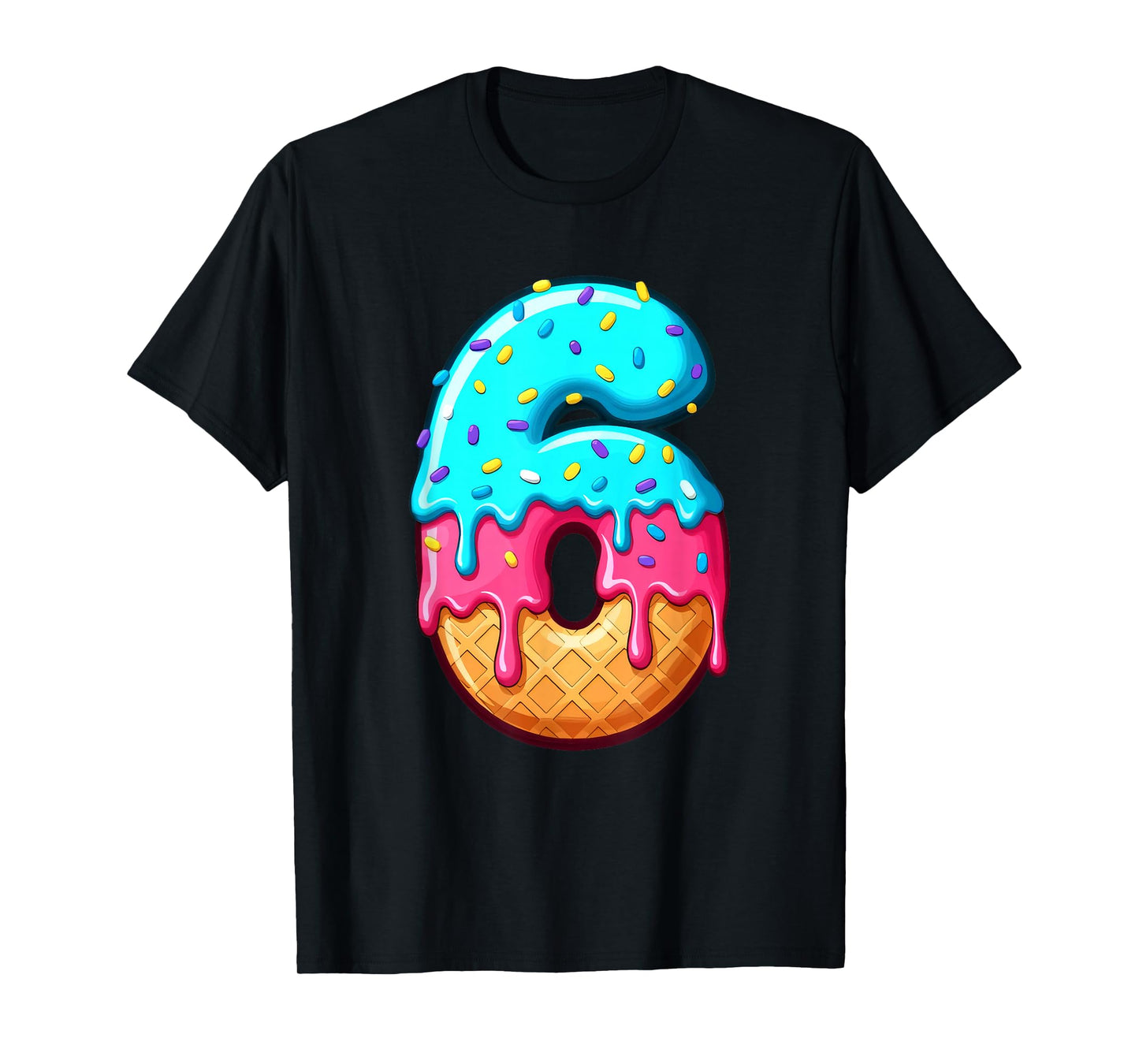 Funny 67 Number 6 Ice Cream Drip Meme Matching Group Costume T-Shirt