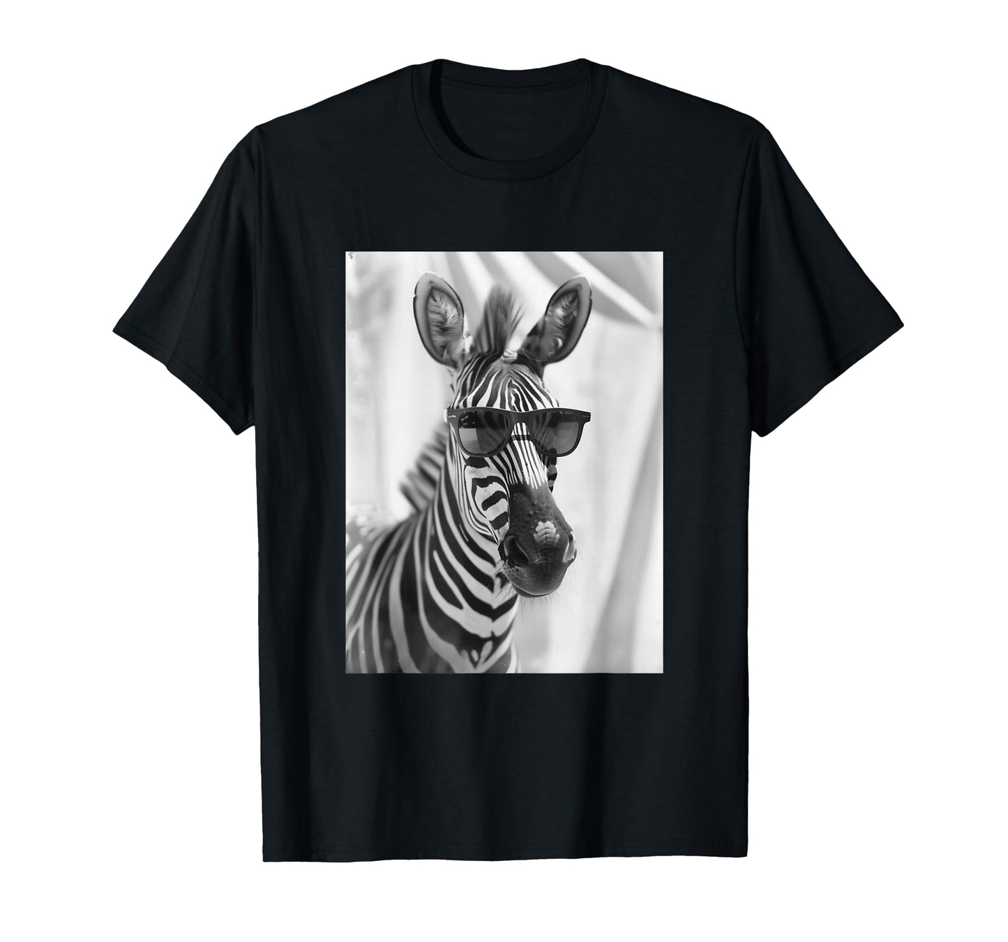 Cute Zebra with Sunglasses Cool Savanna Animal Photo Booth T-Shirt