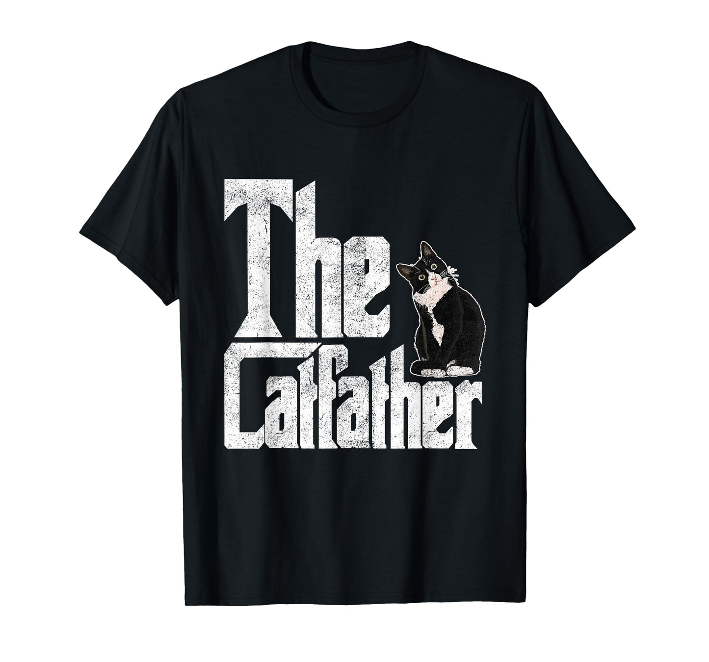 The Catfather Cat Father Mafia Whiskers Male Daddy T-Shirt Small