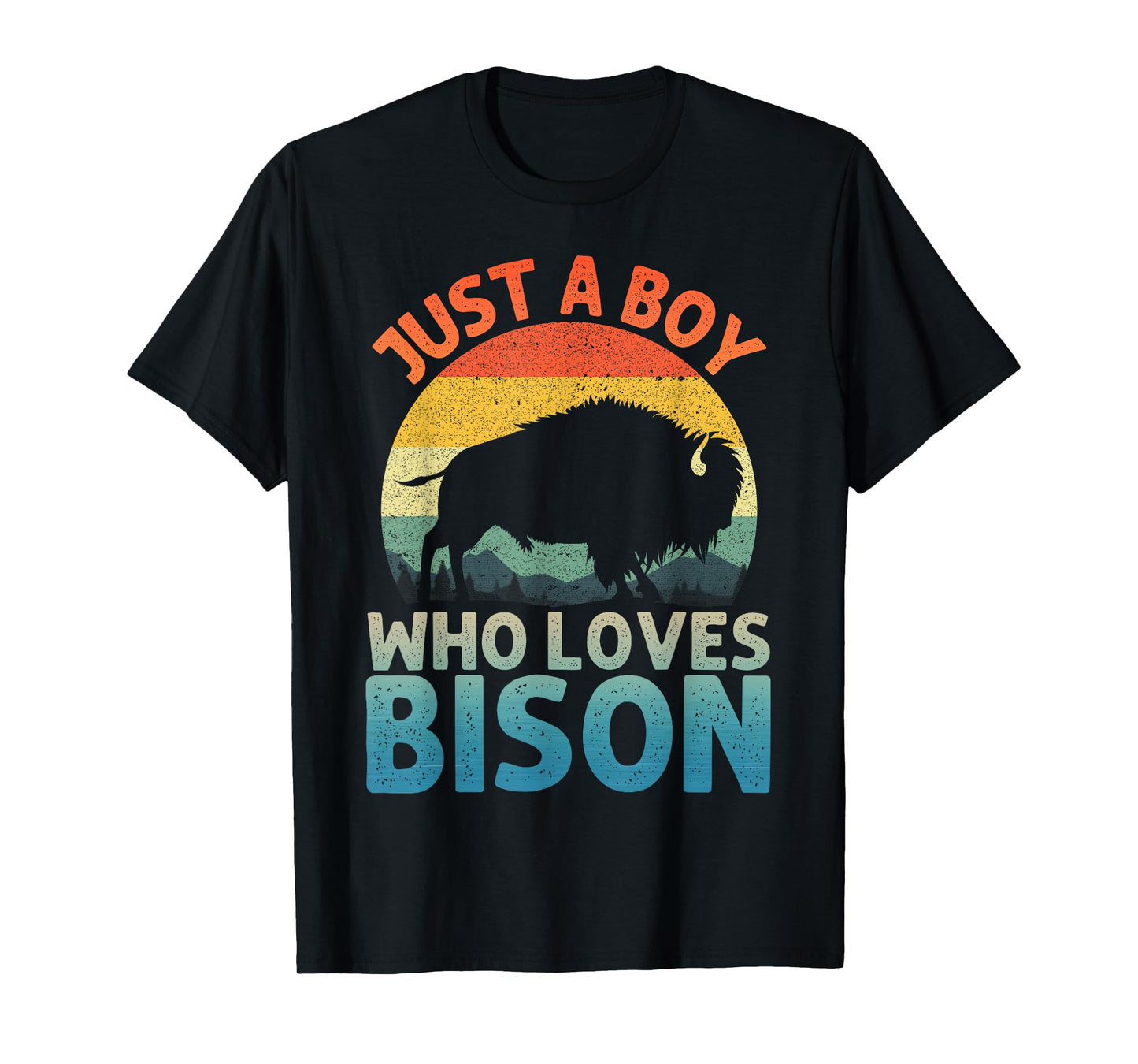 Cool Bison Design for Men Boys Wildlife Buffalo Lover Bison T-Shirt