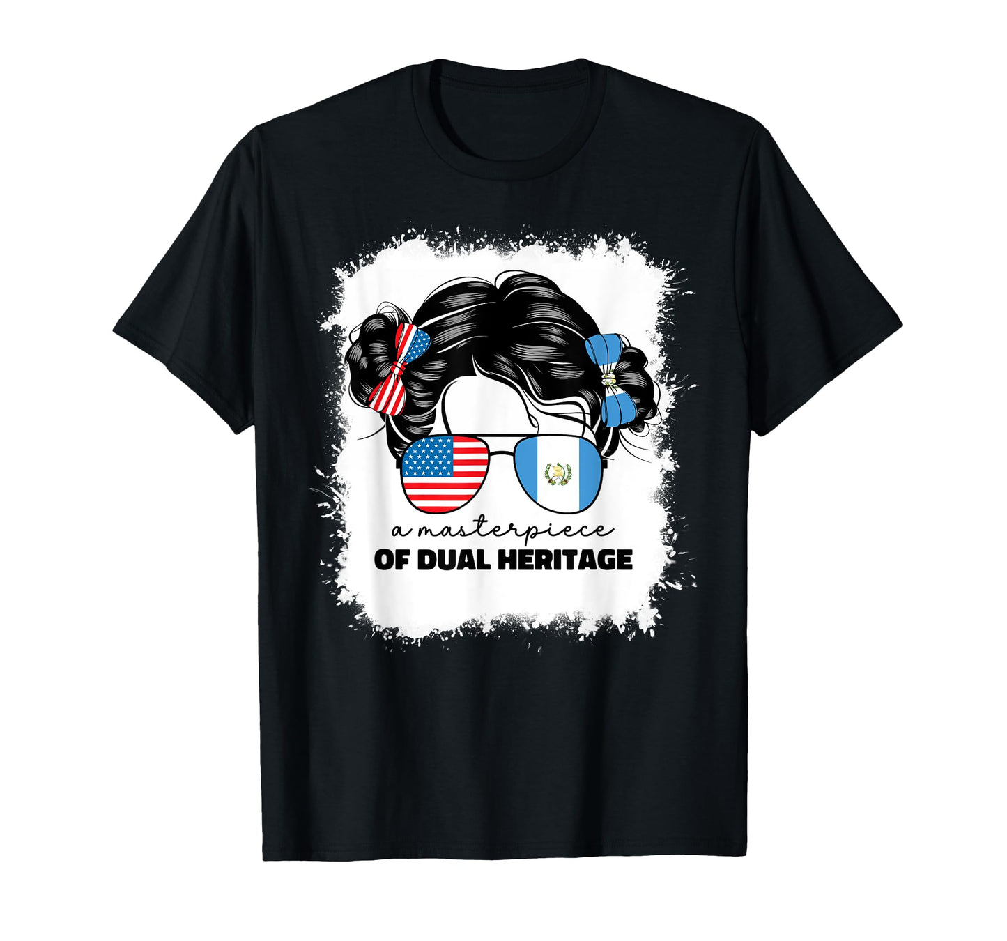 Half Guatemalan And American Guatemala Usa Flag Kids Girls T-Shirt