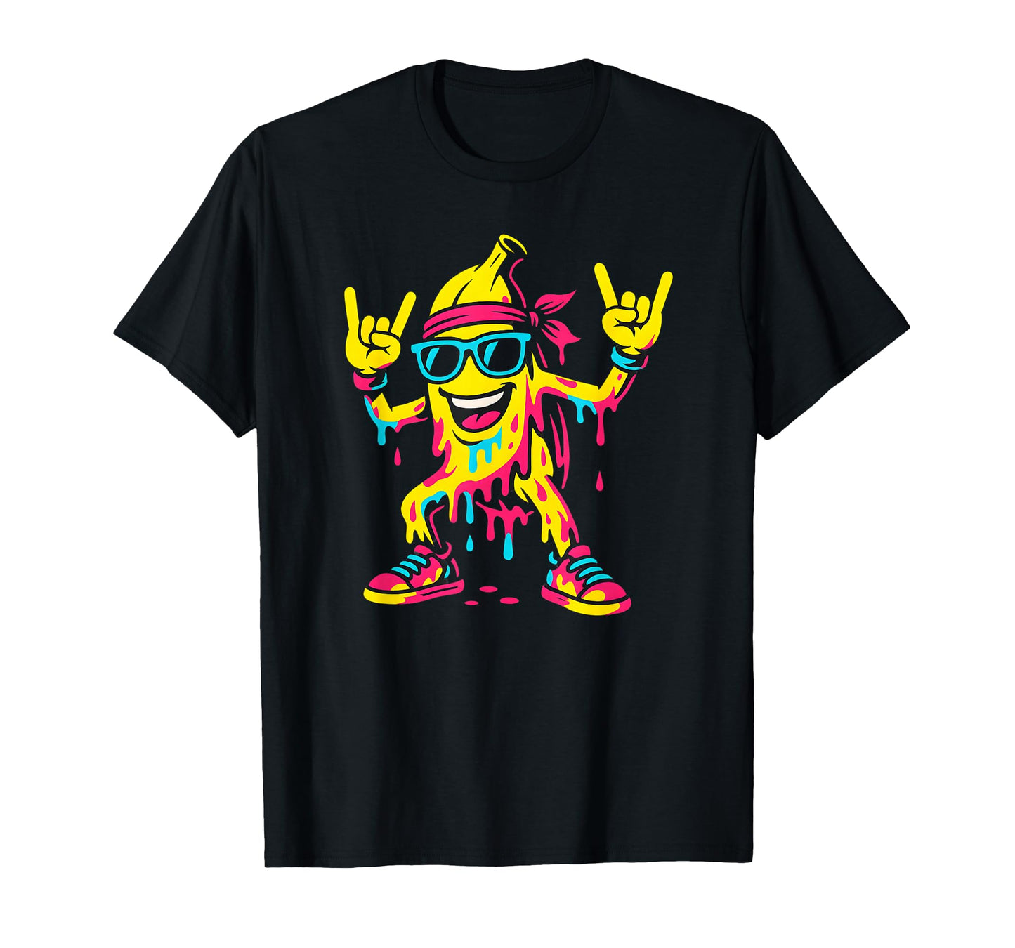 Cool Banana Drip Rocking Funny Graphic Boys Kids Men Youth T-Shirt