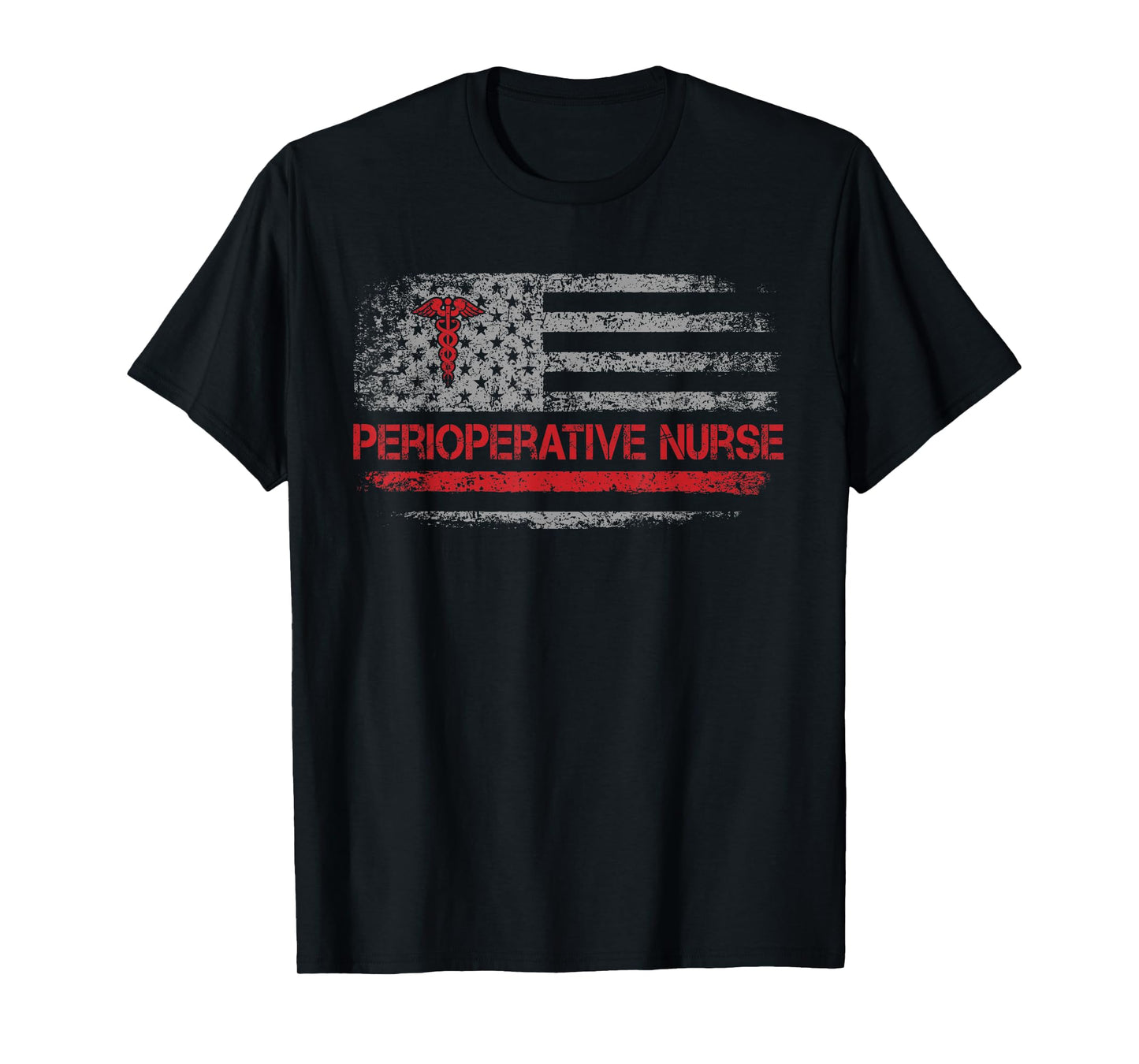 American Flag Nurse Perioperative Nurse Funny Nursing T-Shirt