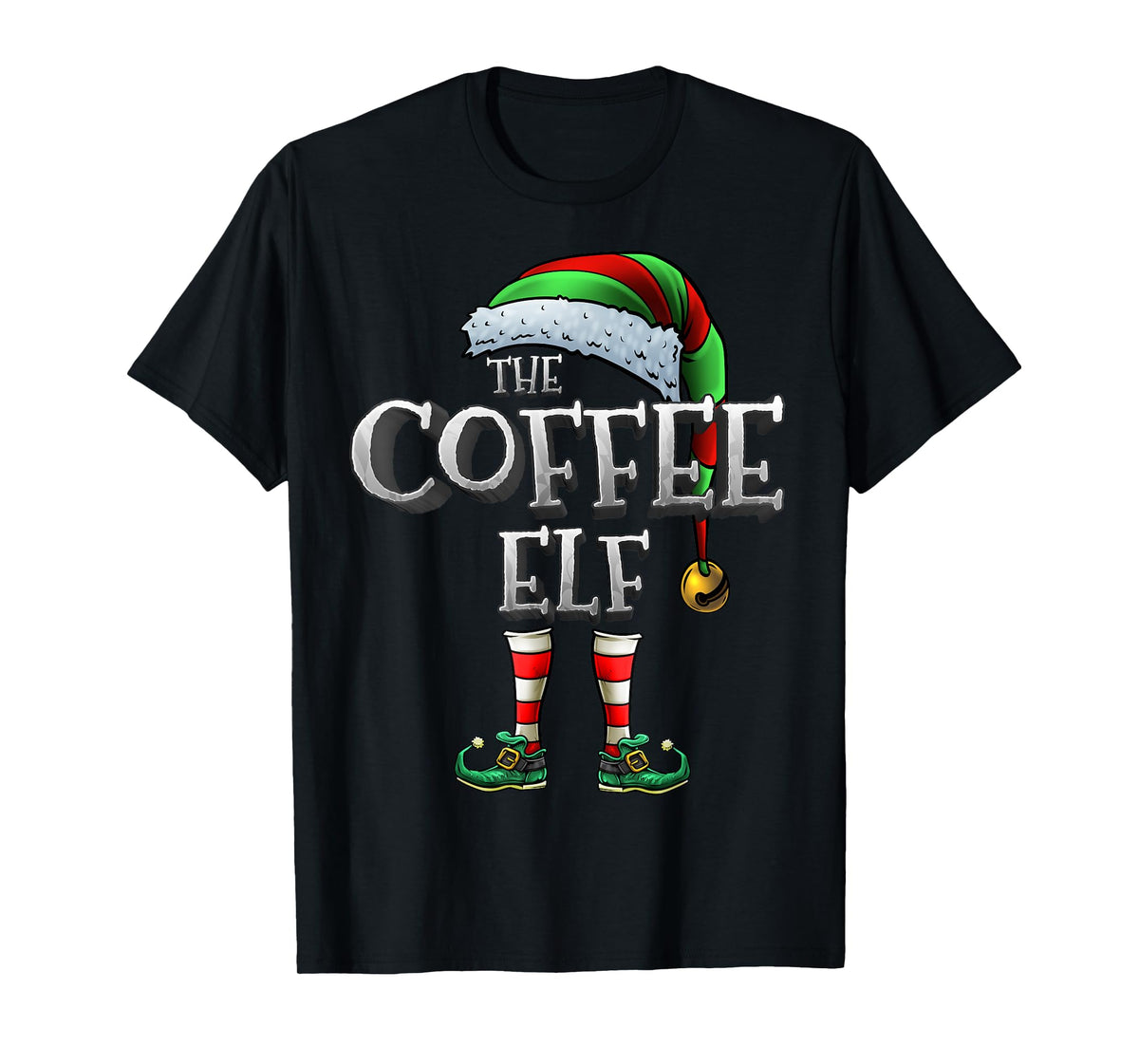 The Coffee Elf Shirt Matching Family Coffee Christmas Elf T-Shirt