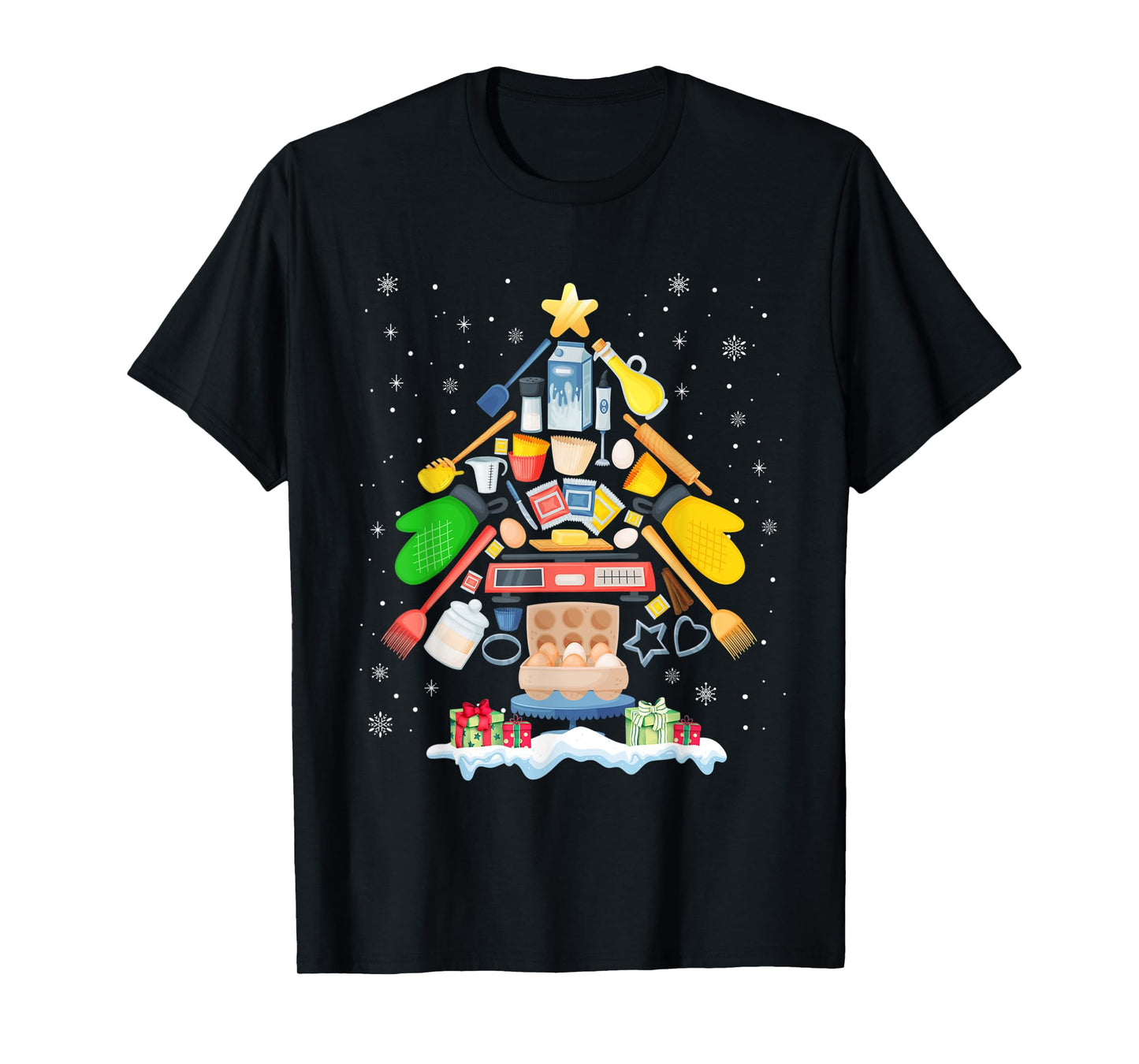 Baking Christmas Tree Pajama Merry Christmas Baker Xmas T-Shirt
