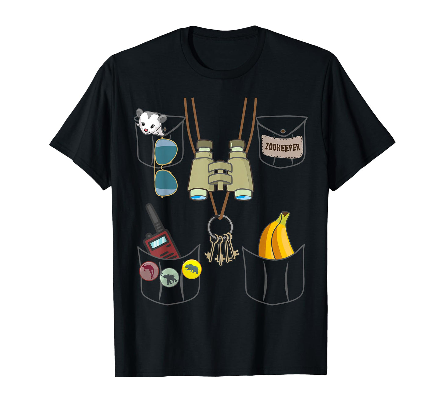 Zookeeper Halloween Jungle Safari Explorer Imitation Costume T-Shirt