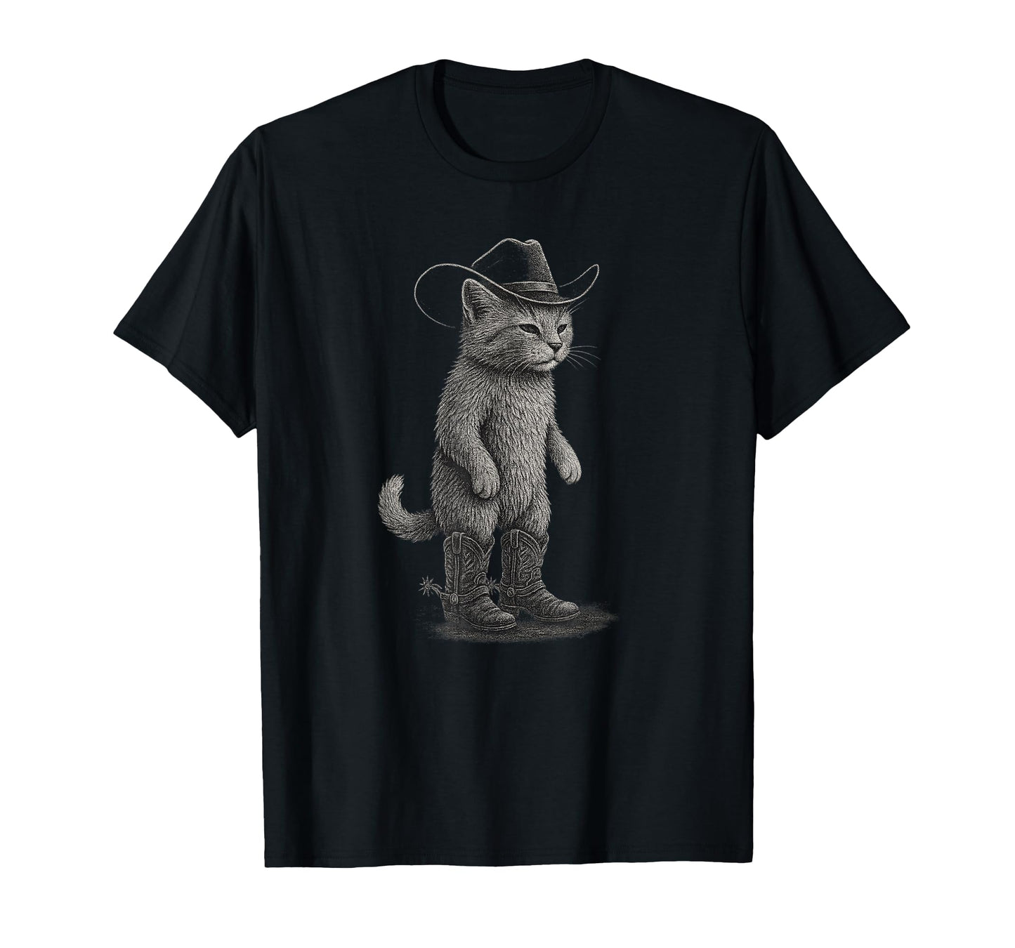 Howdy Vintage Cat Cowboy Western Country Meowdy T-Shirt