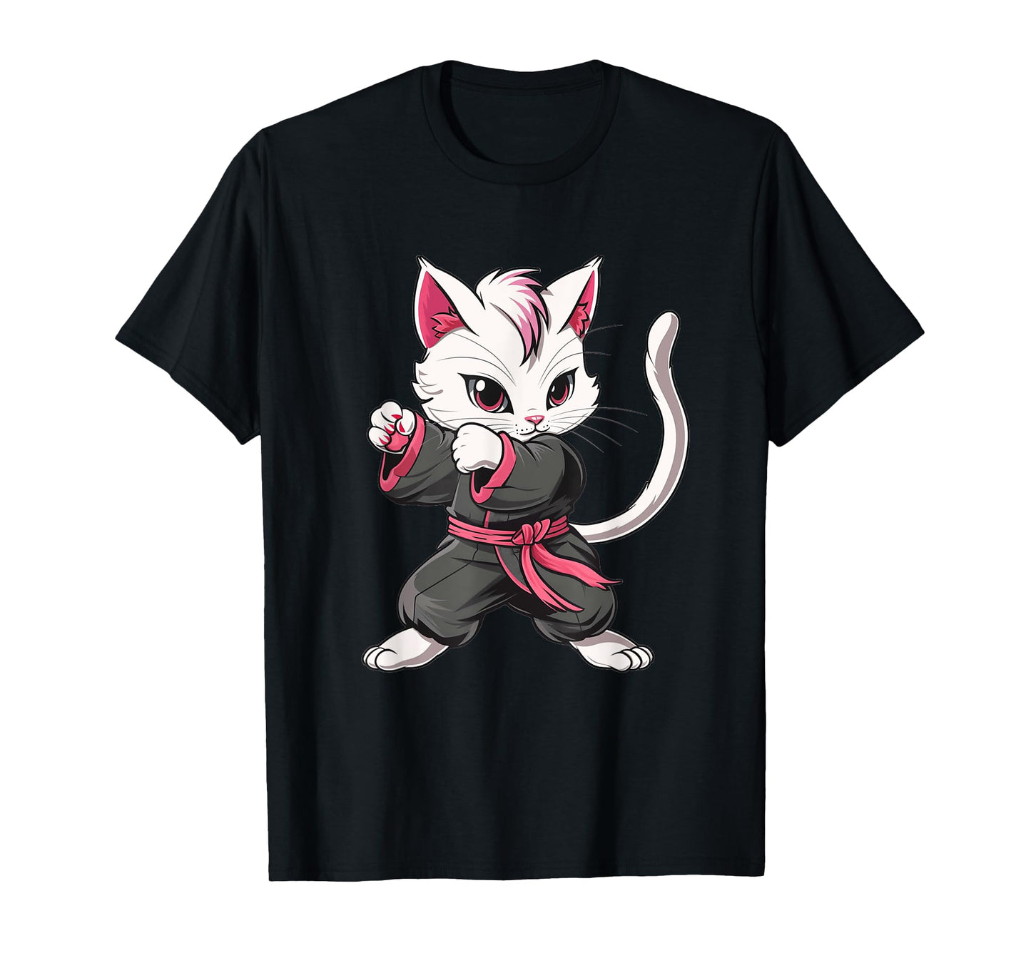 Karate Taekwondo Funny Cat Jiu Jitsu Women Girls MMA T-Shirt