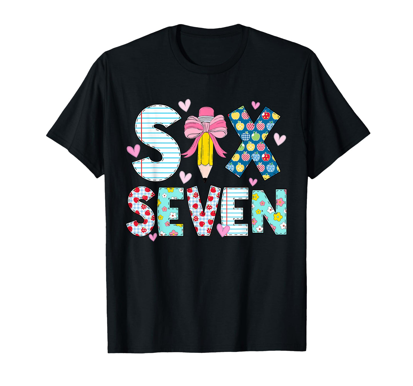 Six Seven Meme 67 Teacher Women Students Kids 6-7 Funny 6 7 T-Shirt