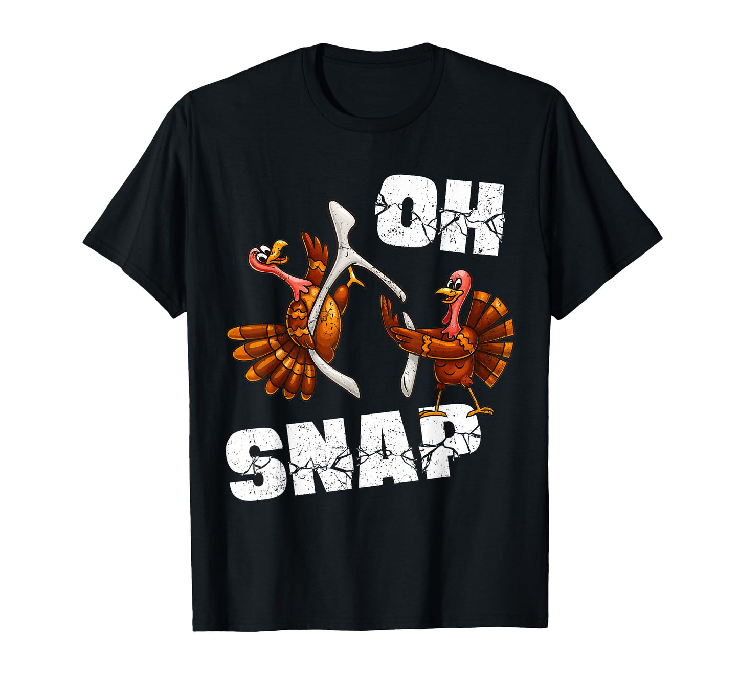 Oh Snap Funny Vintage Turkey Wishbone Thanksgiving Men Women T-Shirt