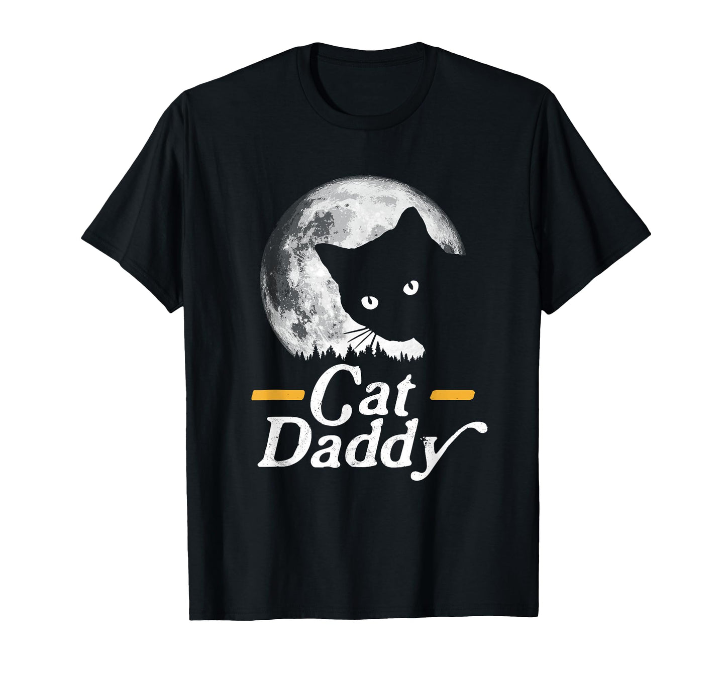 Cat Daddy Vintage Eighties Style Cat Retro Full Moon T-Shirt