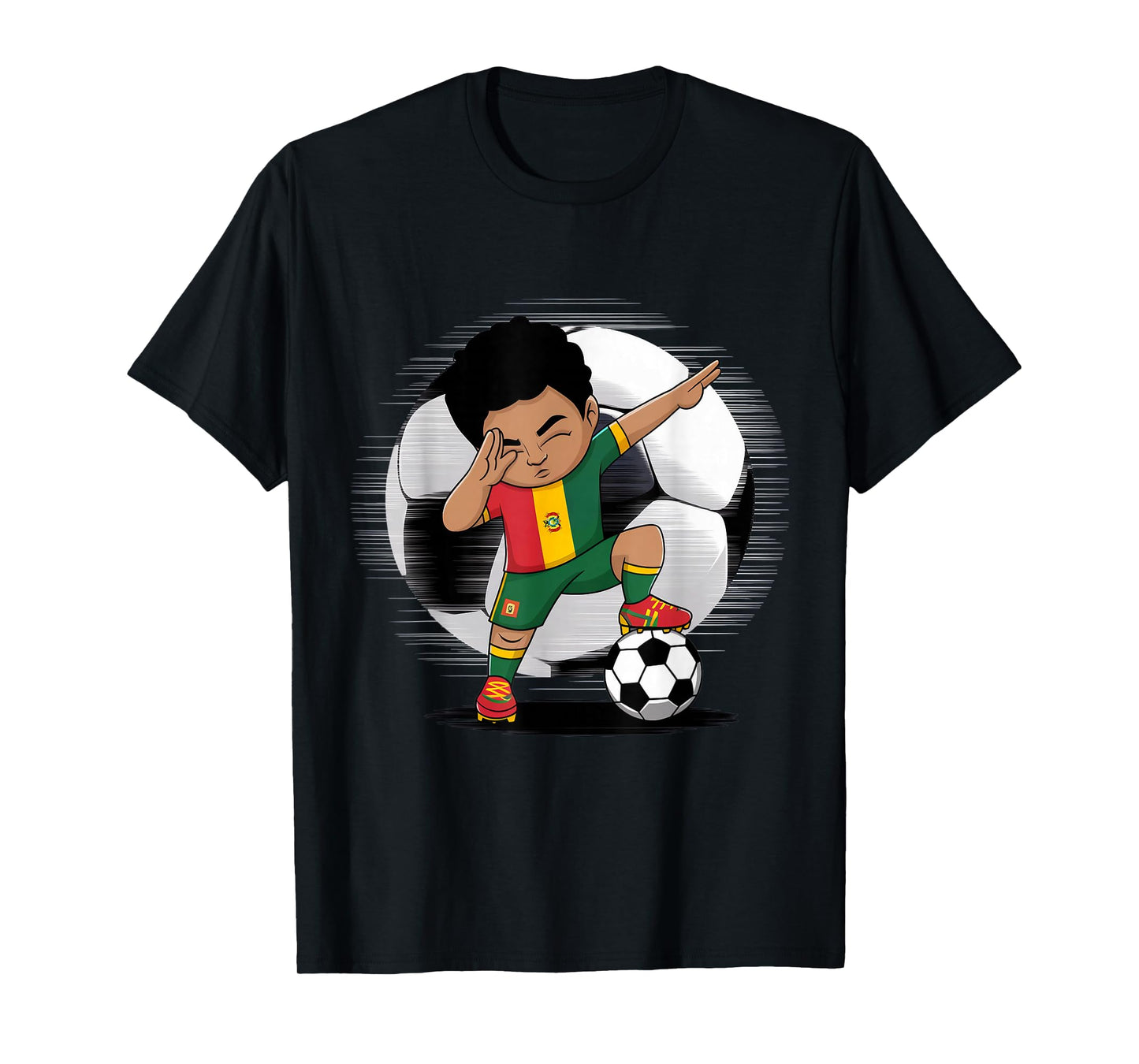 Dabbing Kid Soccer Bolivian Flag Bolivia Roots Bolivia T-Shirt